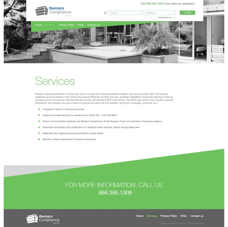 Renters Compliance Portal preview