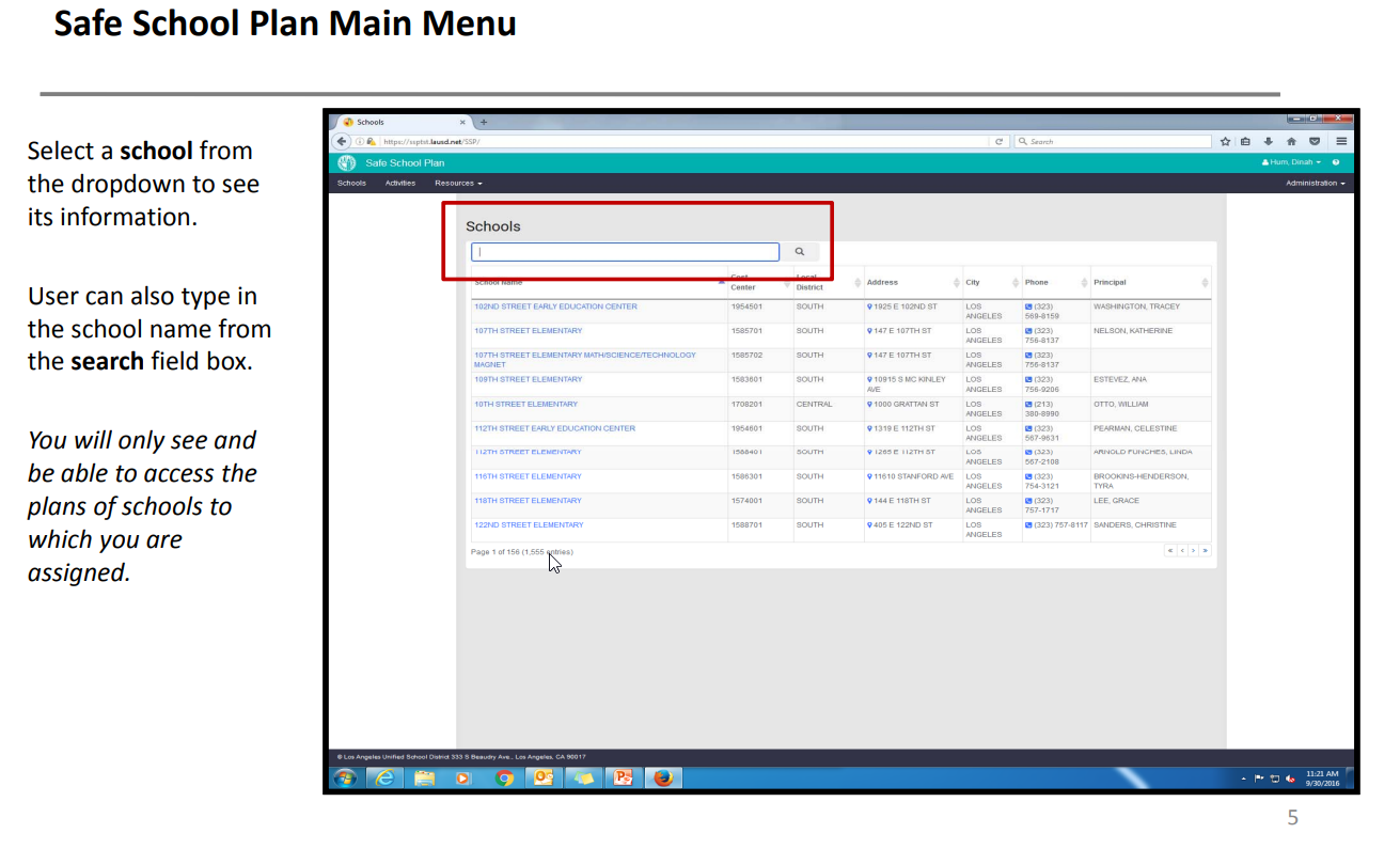 Integrated safe school plan preview