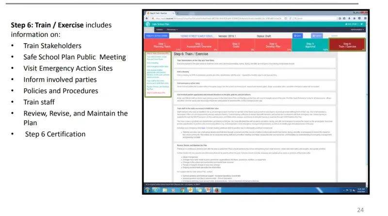 Integrated safe school plan preview